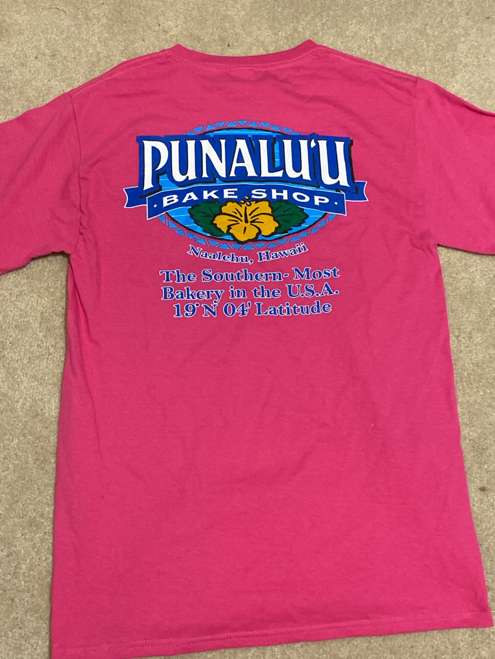Hawaiian Punaluu Bake Shop Pink Logo T-Shirt